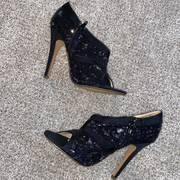 Charlotte Russe sequin peep toe heels - Picture 4 of 4